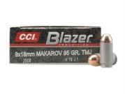 9 X 18MM Makarov 95 GR  FMJ - 50 RNDS
